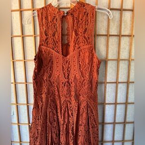 Free People Rust lace Midi